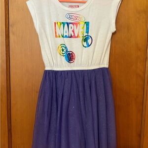 Marvel Colorful Logo Dress with Purple Skirt